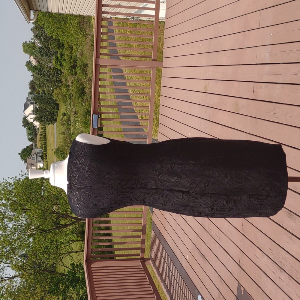 VINTAGE💜 EVAN PICONE Brocade One Shoulder Sheath Dress - Picture 5 of 16